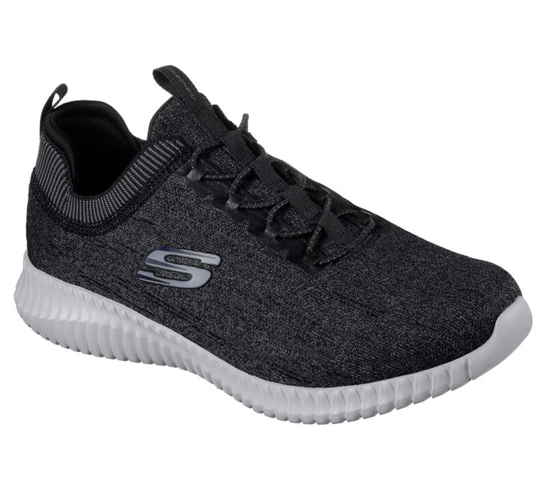 Skechers Elite Flex - Hartnell - Mens Slip On Shoes Black/Grey [AU-DA8246]